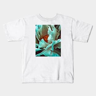 White Peony Petals Kids T-Shirt